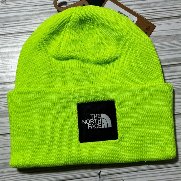 The North Face big boy beanie Kids Bright Neon green one size - Picture 1 of 7